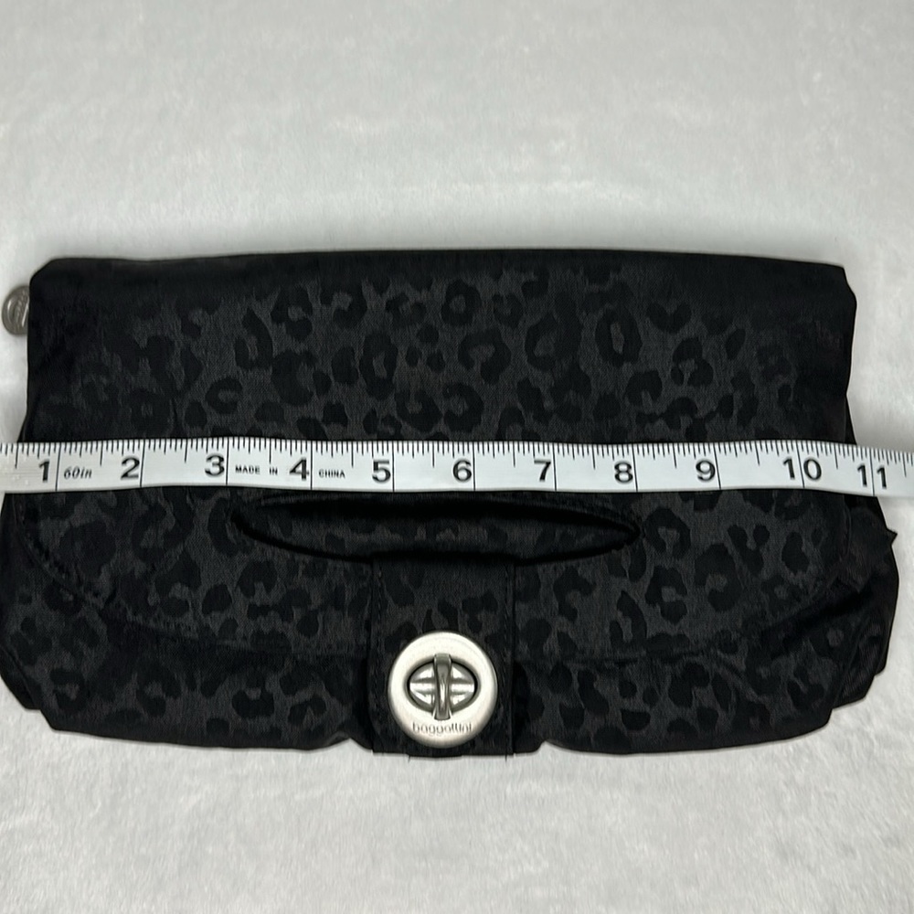 Baggalini Black Clutch Handbag Animal Print - Picture 7 of 8